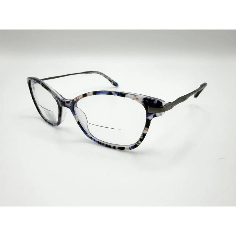 BCBGeneration Blue Floral Cat Eye Full Rim Eyeglasses Frames Only 50-15-130